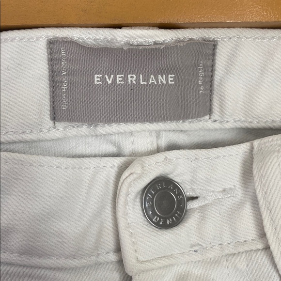 EVERLANE Mid-Rise Skinny Ankle Jeans Women 26 White Denim - Picture 5 of 12